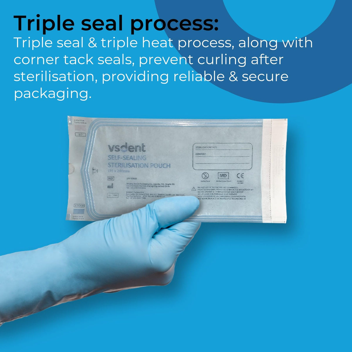 Self Sterilisation Pouches - 57x130mm (Pack Of 200)