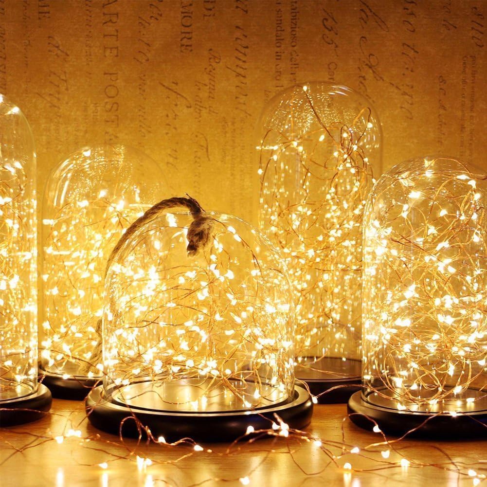 Twinkle Star Fairy Lights, 20m 200 LED USB Plug in Copper Wire String Lights with Remote Control/8 Modes/Timer, Christmas Lights for Bedroom Indoor Lighting Xmas Tree Decoration, Warm White