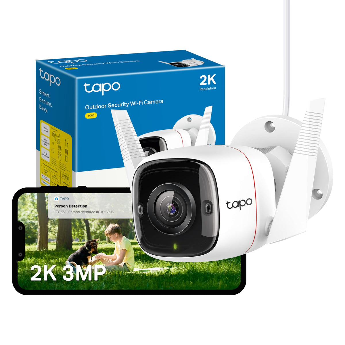 Tapo TP-Link C500 Outdoor Wi-Fi Security Camera, 360° FHD 1080P with Night Vision, Two-Way Audio, Cloud Video Recording, Works with Alexa