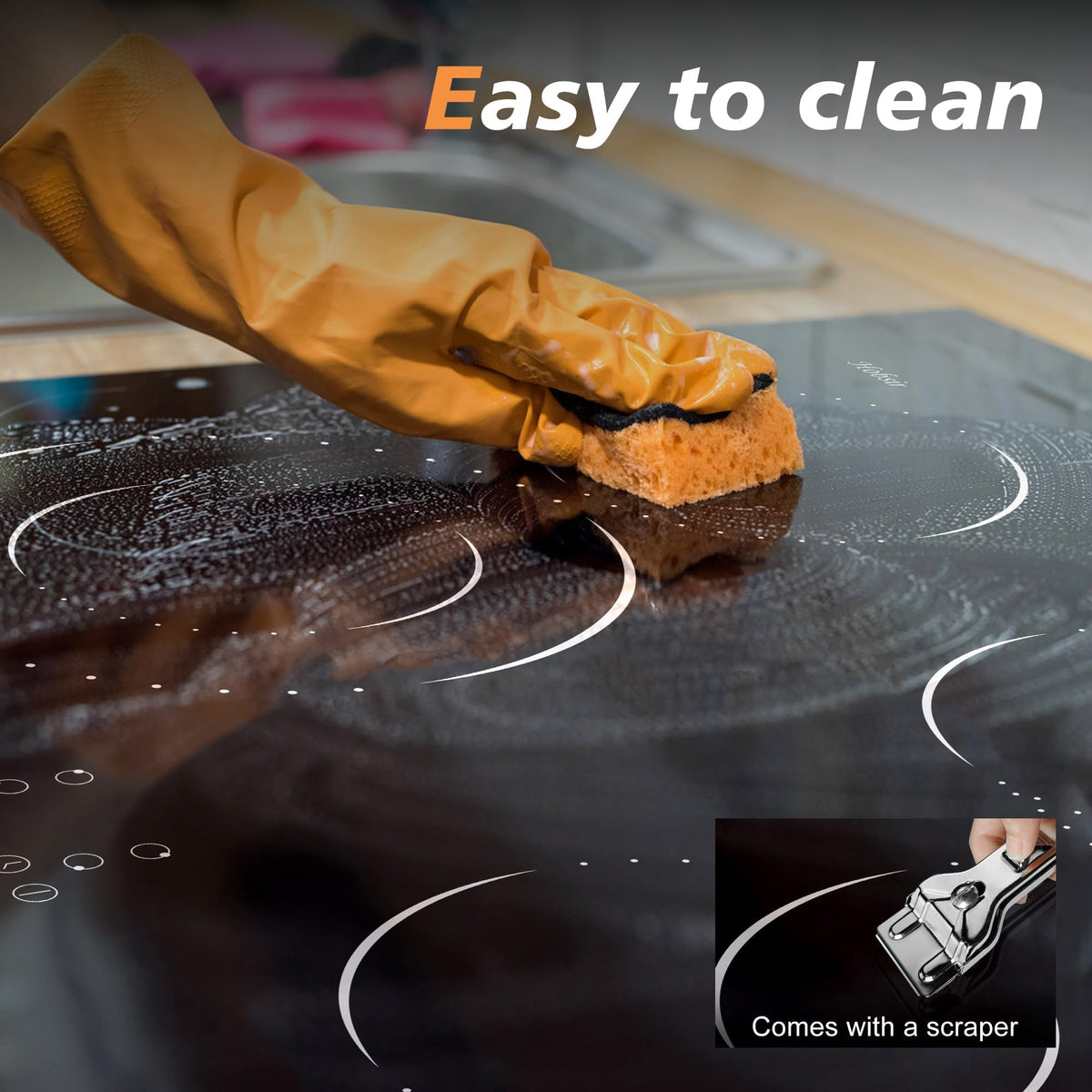 Hobsir Plug in Ceramic Hob, 2 Ring Electric Hob 60 cm