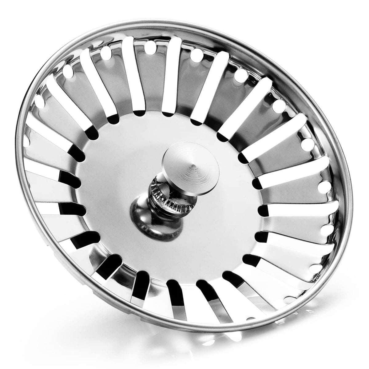 Upgraded Kitchen Sink Plug Strainer Stainless Steel Strainers Sink Plugs Replacement Drain Stopper for Food/Hair Catcher - UK Sinks Hole Diameter (78mm)