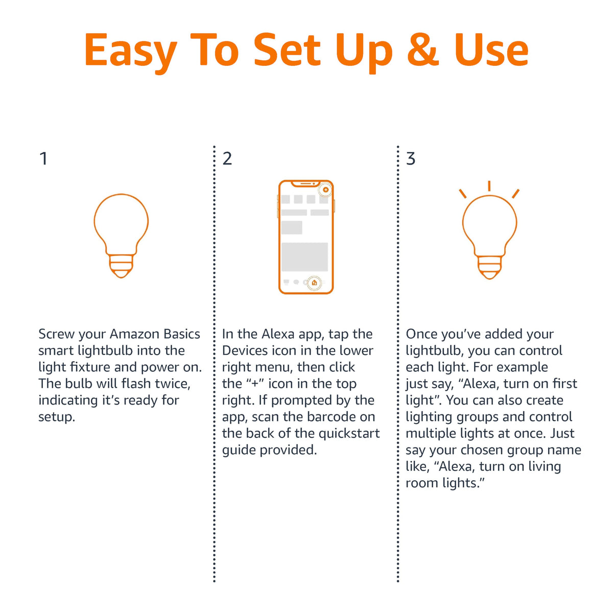Amazon Basics Smart Dimmable LED Light Bulb, B22 Base, Soft White, 8W (60W Equivalent), Works with Alexa Only, 1 Pack