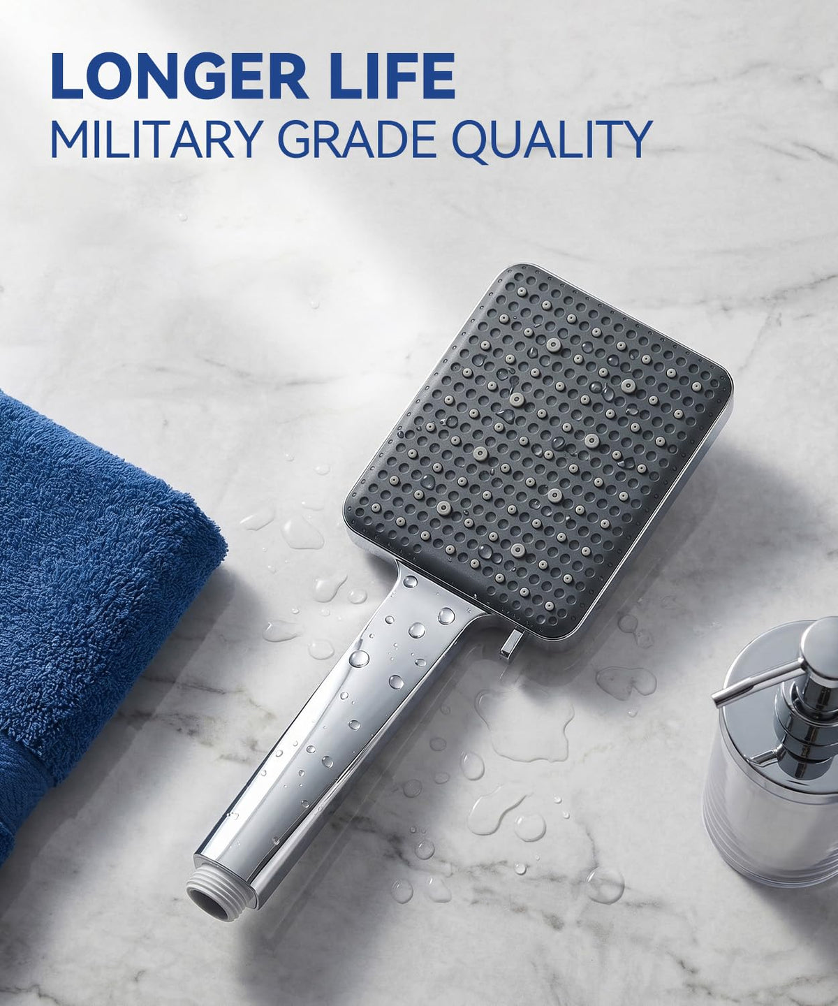 High Pressure Shower Head, Power Shower Head with 6 Modes
