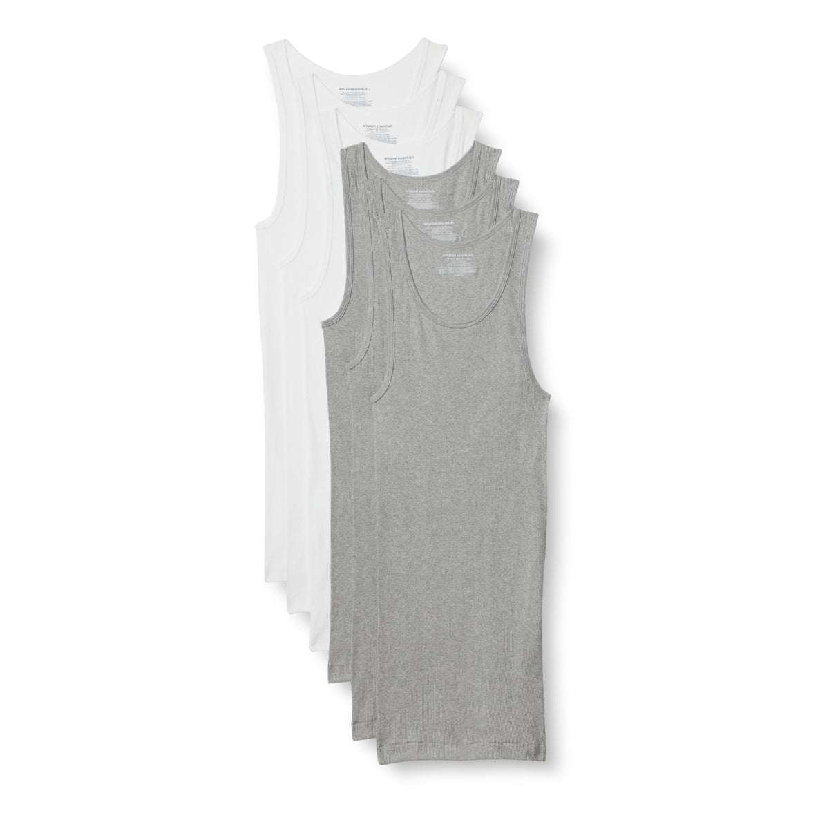 Amazon Essentials Men's Lightweight Tank Undershirts, Pack of 6