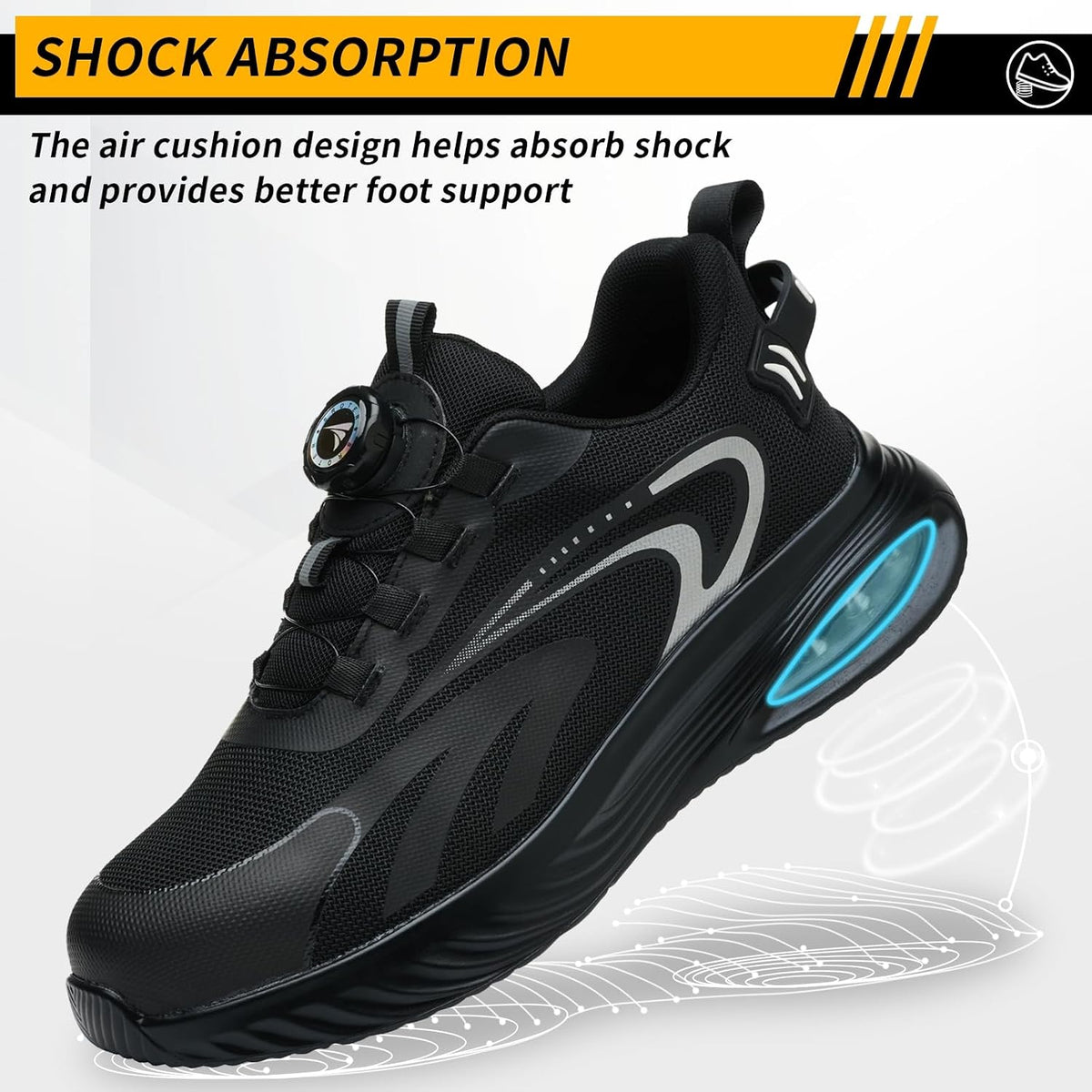 Steel Toe Cap Trainers Mens Work Safety Trainers Womens Lightweight Safety Shoes Cushioning Comfortable Breathable Non Slip