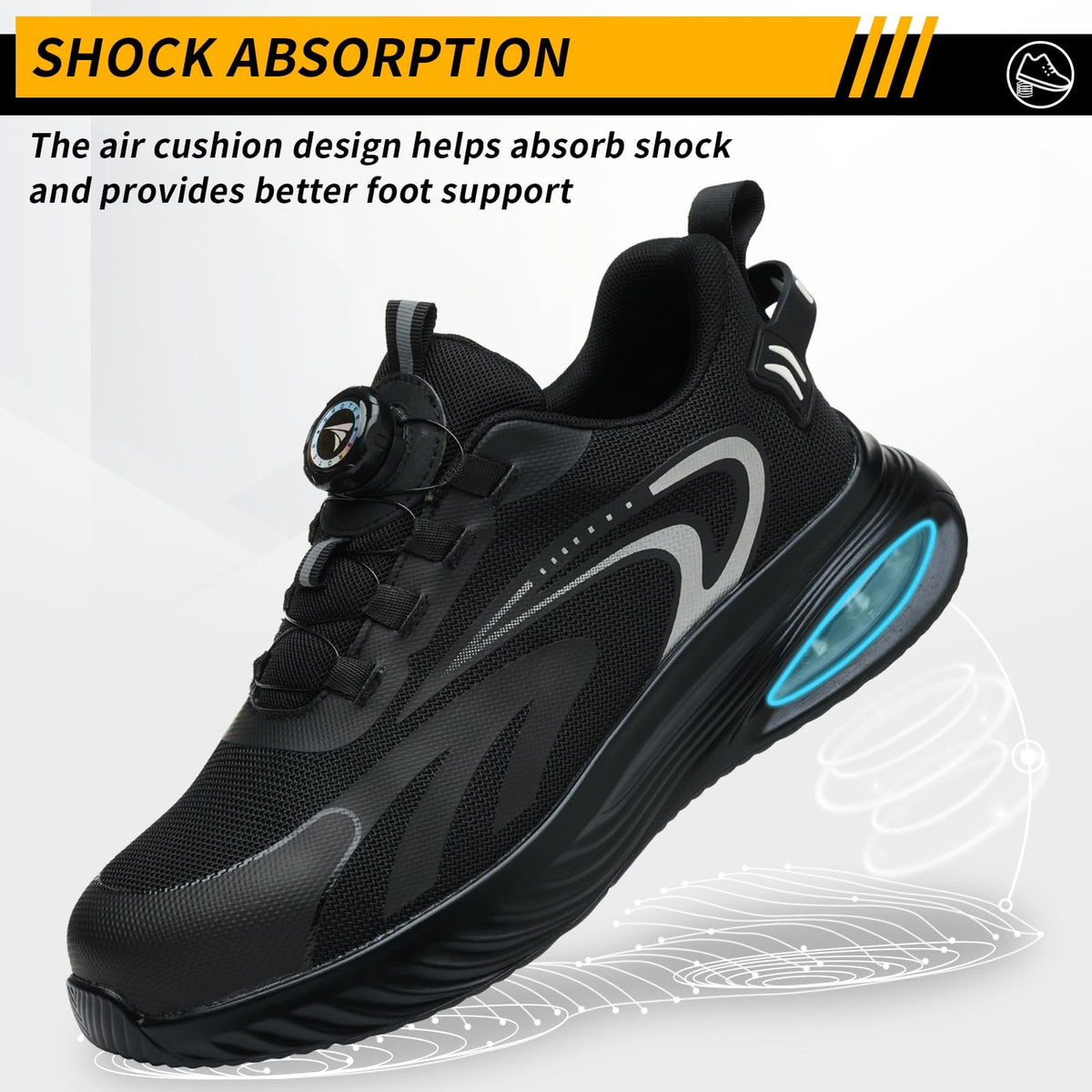 Steel Toe Cap Trainers Mens Work Safety Trainers Womens Lightweight Safety Shoes Cushioning Comfortable Breathable Non Slip