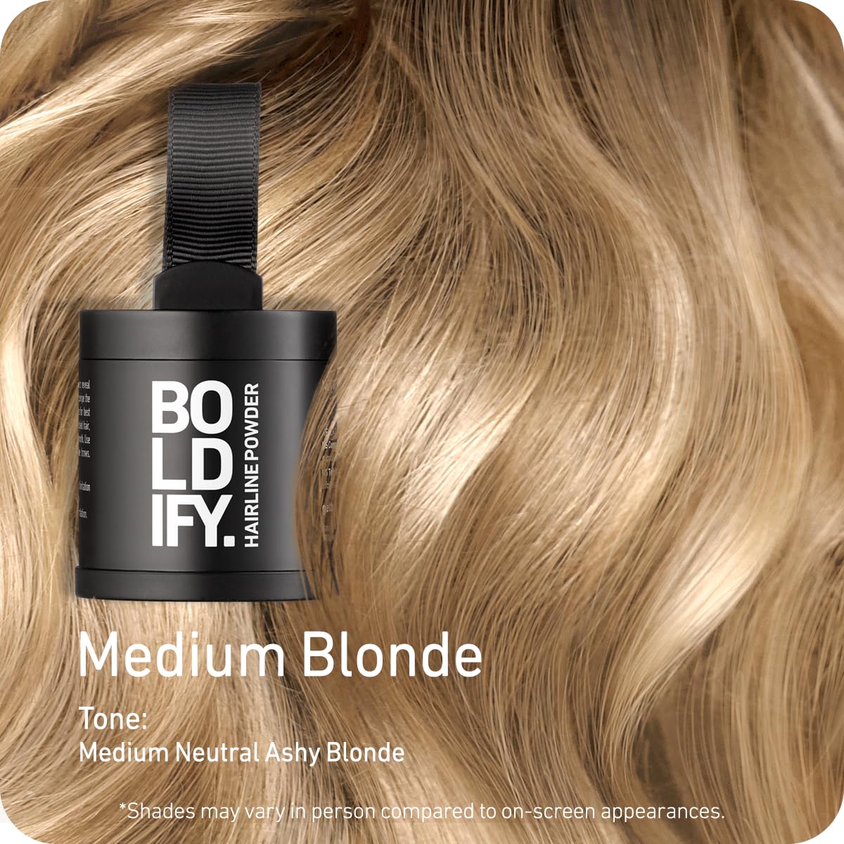 Boldify Hairline Powder, Root Touch Up Hair Color - Light Brown 10g