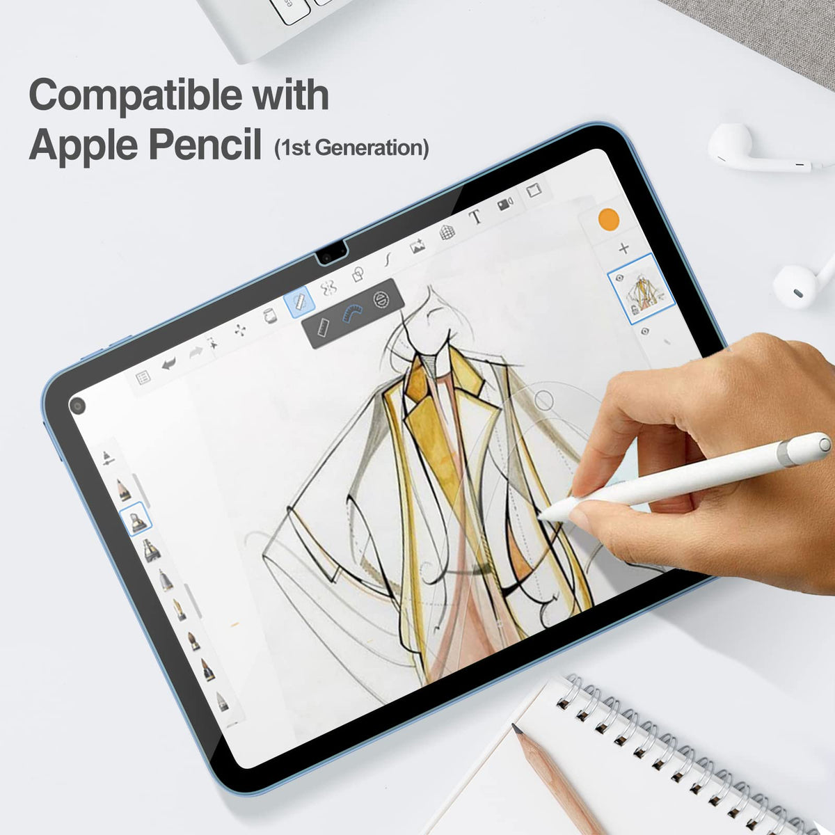 ProCase 2 Pack Screen Protector for iPad A16 2025 11th 11"/10th 2022 10.9"
