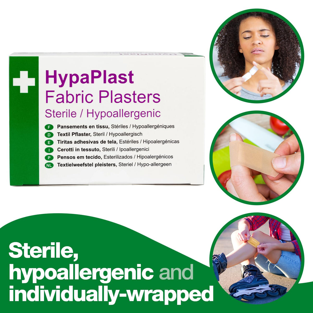 Safety First Aid Group HypaPlast Pink Washproof Plasters, 7.2 x 2.5 cm (Pack of 100)