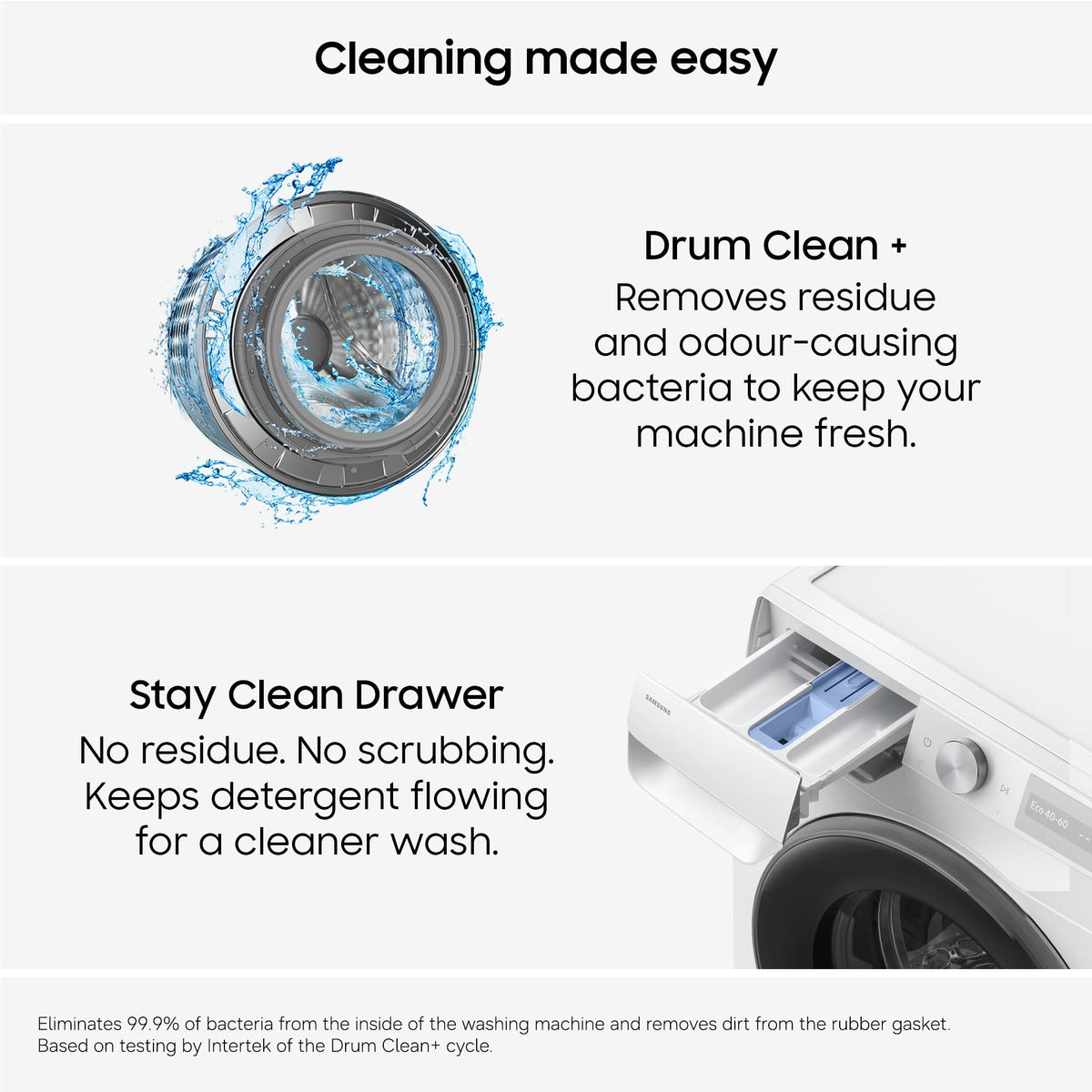 Samsung Series 6 AI Energy Washing Machine, 9kg, 1400rpm, Black, WW90DG6U25LBU1