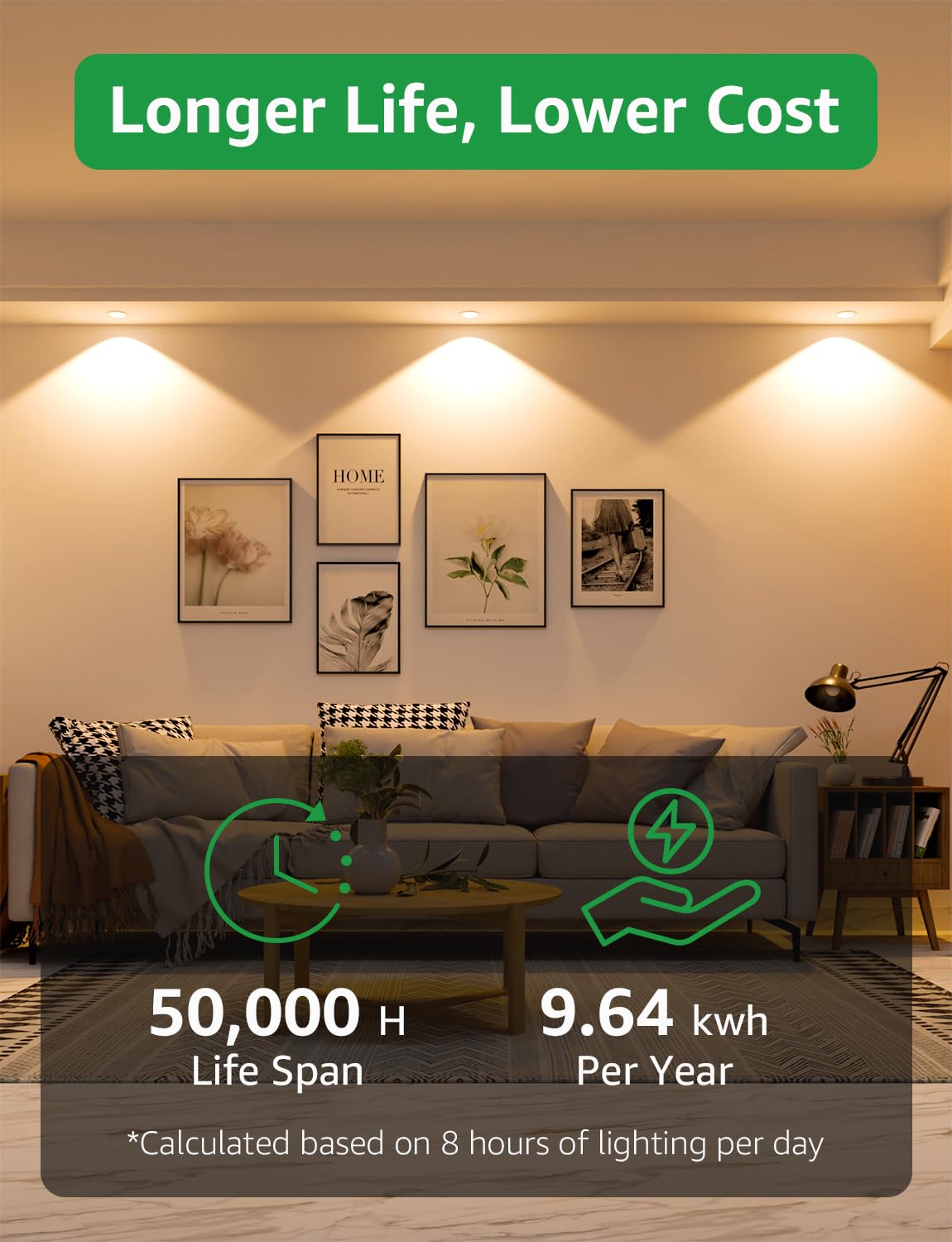 Lepro GU10 LED Bulbs A Rated, Cool White 6500K, 590LM,3.3W (50W Equivalent)