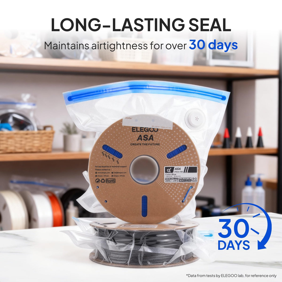 ELEGOO Filament Vacuum Kit 20 Bags Auto Pump (35x32cm)