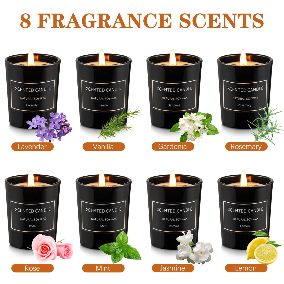 12PCS Christmas Candles Scented Candles, Aromatherapy Candle Gift Set for Women Candles for Home Scented for Her Scented Candles for Christmas,Birthday, Thanksgiving, Mother's Day