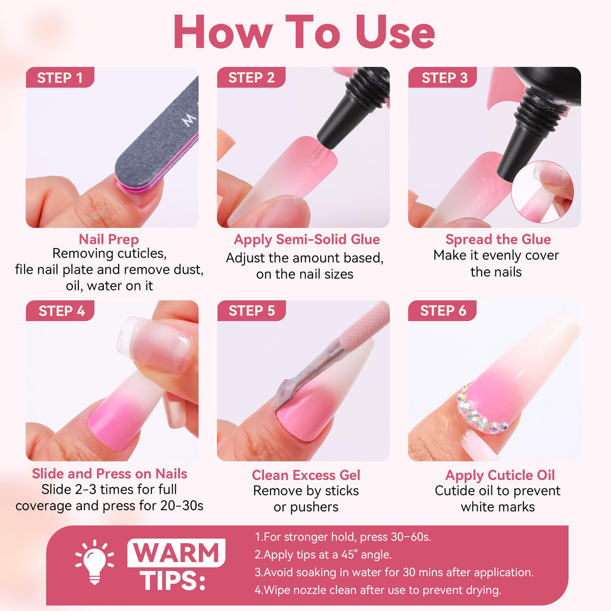 Makartt Nail Glue Extra Strong, New Super Semi Solid for Press-On Nails