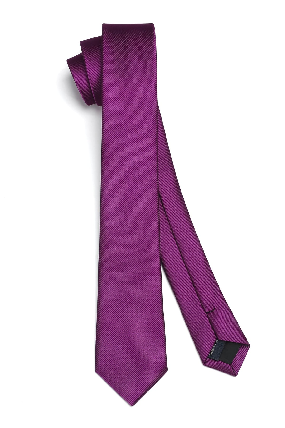 HISDERN Skinny Tie Solid Color 6cm Slim Ties for Men Wedding Classic Formal Business Necktie