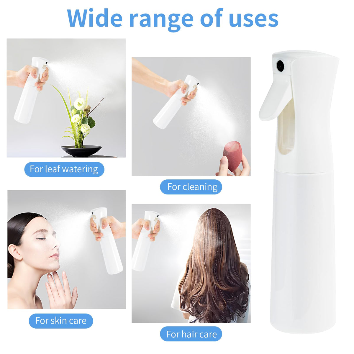 Spray Bottles Continuous Ultra Fine Mist Empty Water Bottles Hairdresser Spray Bottles Salon Hairdresser Hair Tool Water Sprayer (200ML, Mint Green)