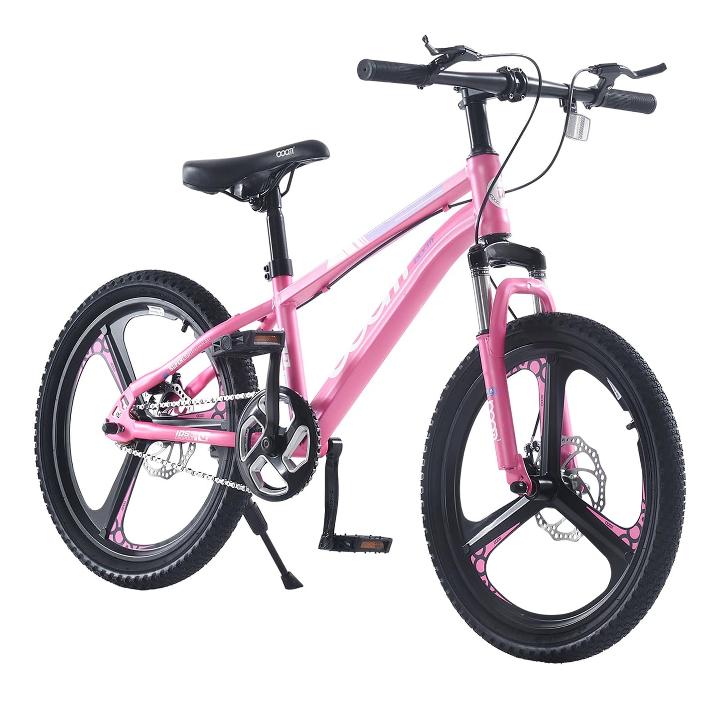 BSTSEL Kids Bike 18" 20" 22" 24" Inch Youth Bike Shock Absorber Bike,12.25-Inch Frame,V-Brakes,Suitable for 9-14 Year Old Boys and Girls Mountain Bikes Pink Blue Bicycle