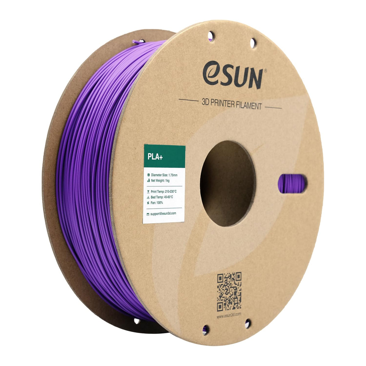 eSUN PLA+ 3D Printing Filament 1KG(2.2lbs), Enhanced Toughness, Cold White