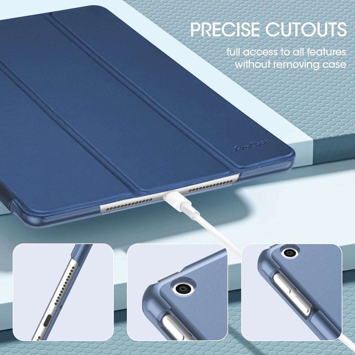 ProCase for iPad 9th/ 8th/ 7th Generation Case 10.2 Inch (Navy)