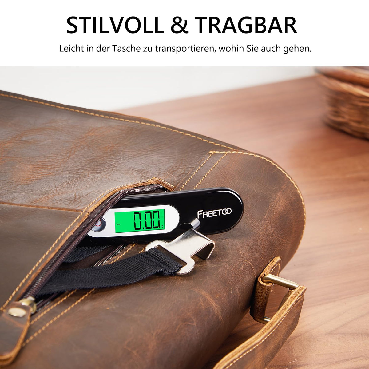 FREETOO Luggage Scale with Tare Function 110 Lb/ 50Kg Capacity, Black