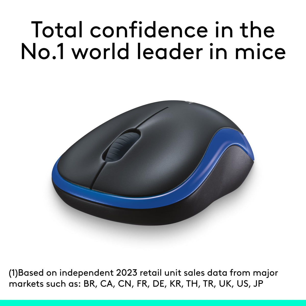 Logitech M185 Wireless Mouse, 2.4GHz with USB Mini Receiver