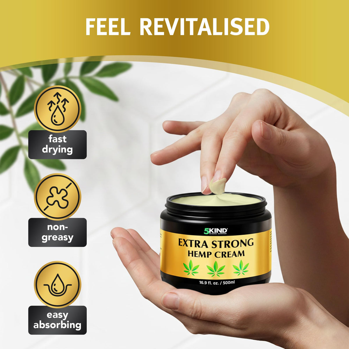 5Kind Extra Strong Hemp Cream 100ml - Hemp and Arnica Cream