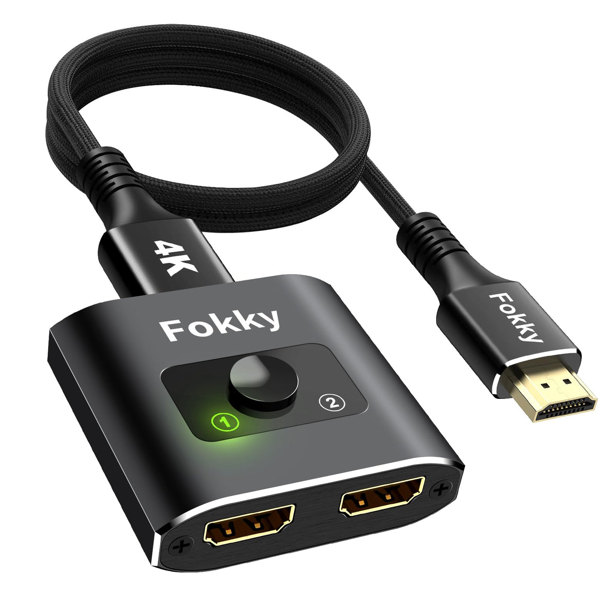 HDMI Switch 4K@60Hz, Bidirectional Hdmi Splitter 2 in 1 out / 1 In 2 out