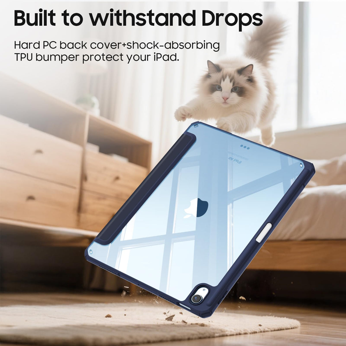 FINTIE Clear Case for iPad Air 11 Inch & iPad Air 5th/4th Generation 10.9"