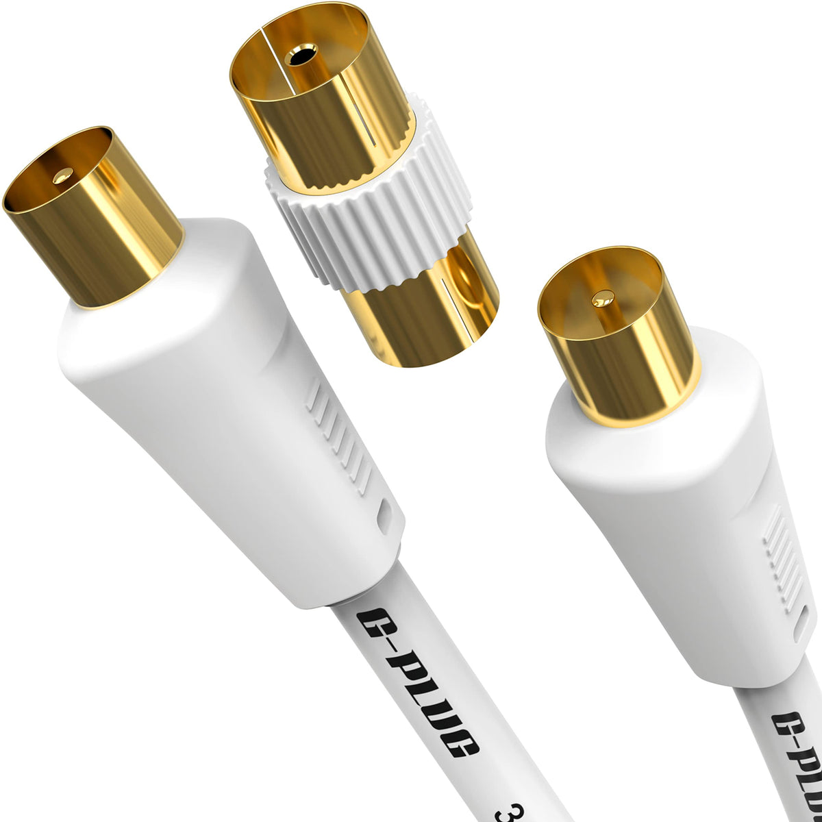 G-PLUG 2m TV Aerial Cable, Coaxial Cable for Freeview, Sky Box and Freesat