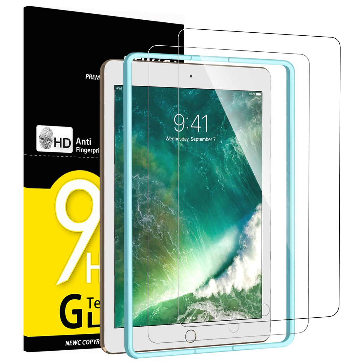 NEW'C for iPad Air 5/4, iPad Pro 11-inch Screen Protector Tempered Glass