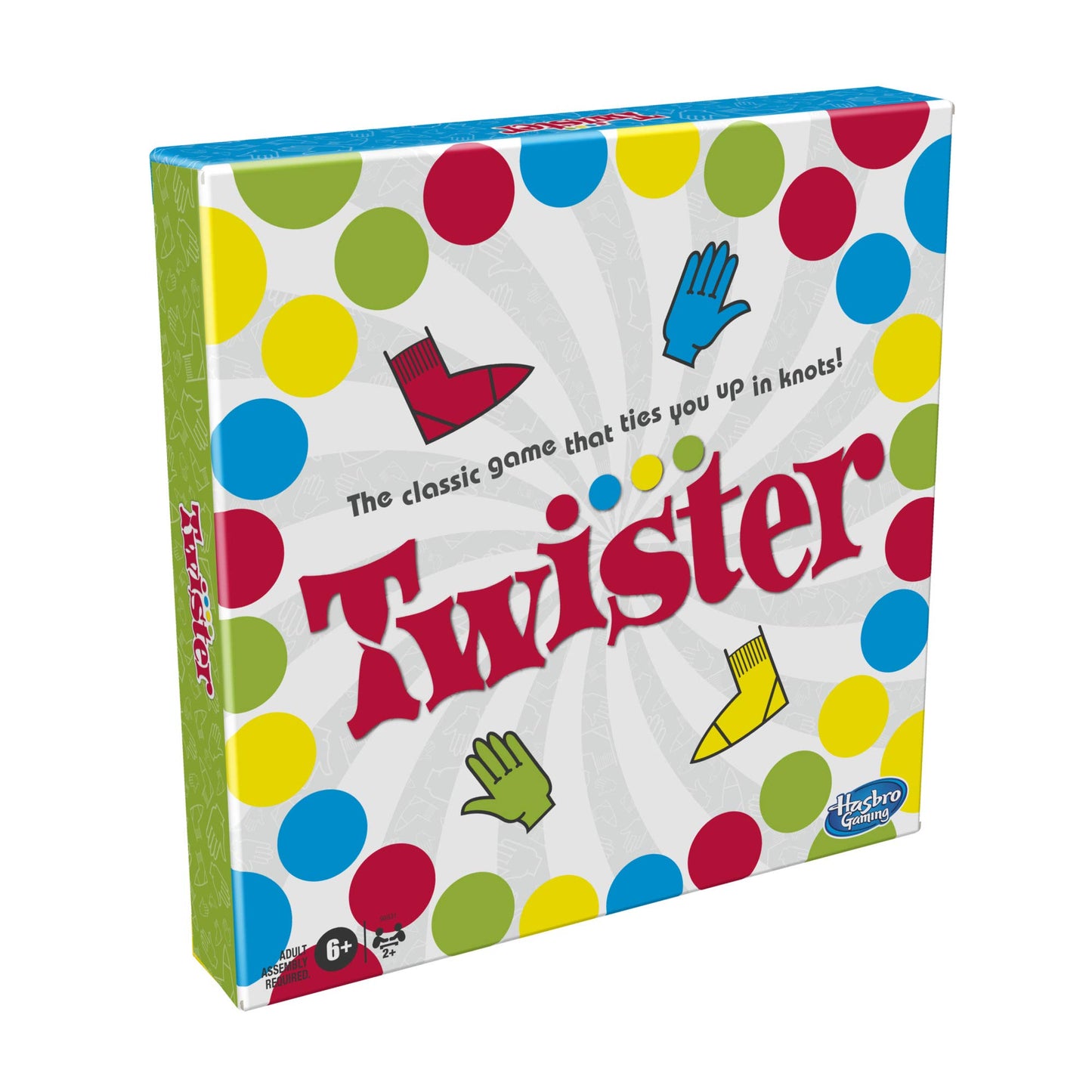 Hasbro Gaming Twister Game, Family and Kids Party Game, Twister Board Game Ages 6 and Up, Indoor and Outdoor Classic Game - English Version