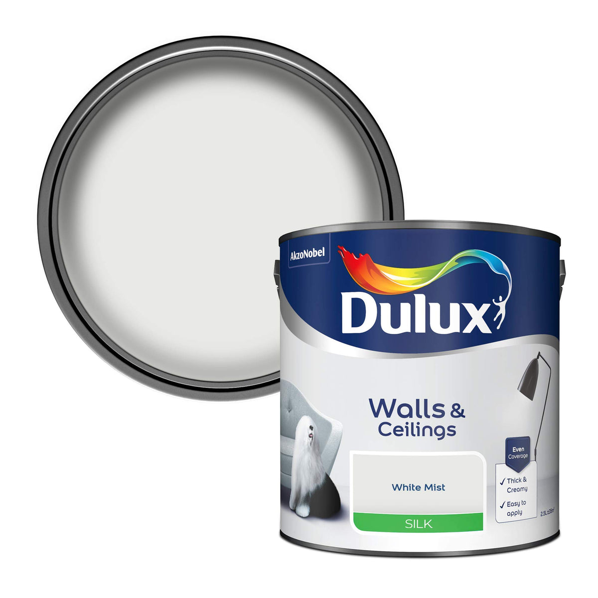Dulux Tester Paint, White Mist, 30 ml (Pack of 1)