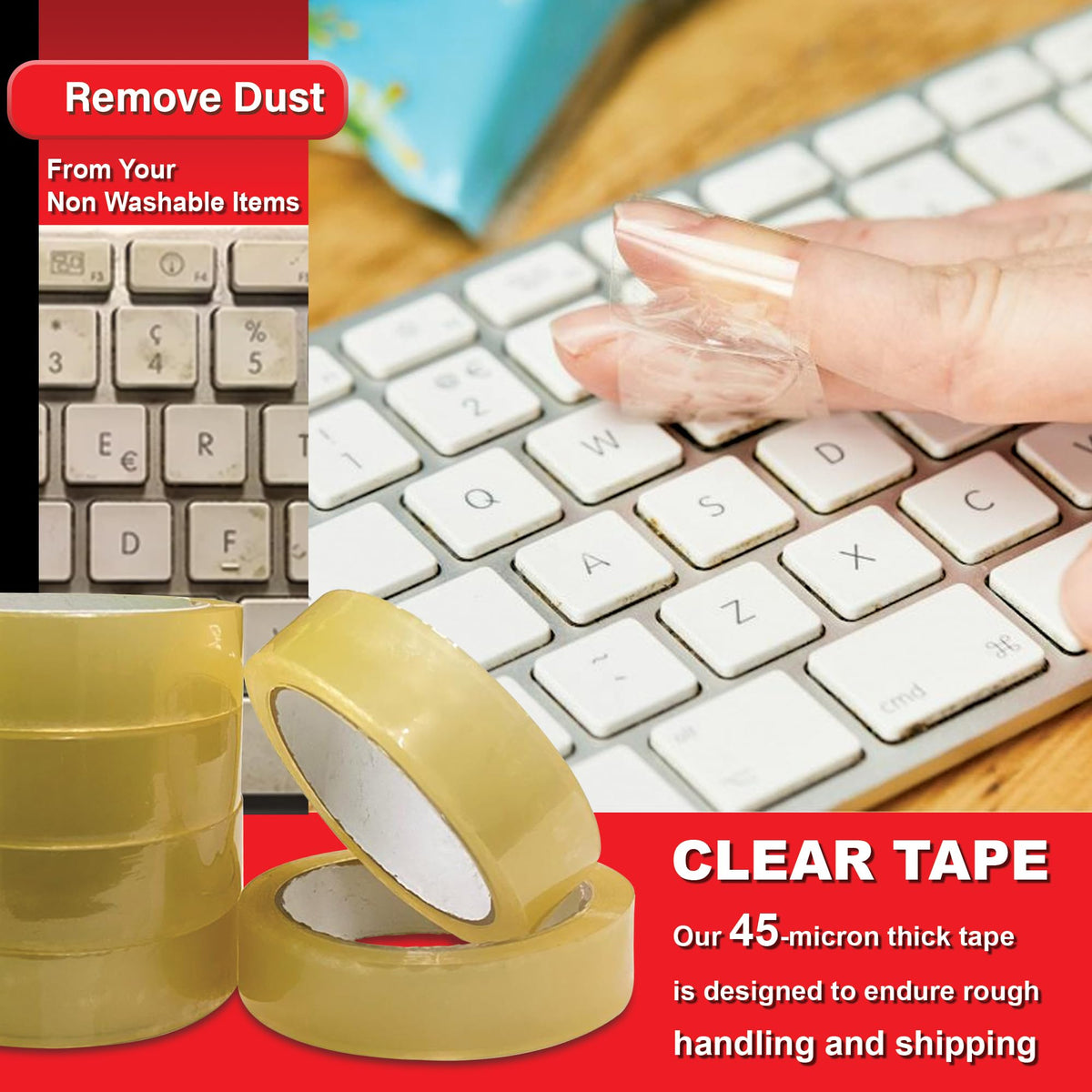 JeeJaan® 3 Rolls of Yellow Duct Tape 50mm x 50m Heavy Duty Waterproof Gaffa Tape for Electrical Plumbing Use Strong Adhesive Durable Ideal for Sealing Fixing and Wrapping Projects