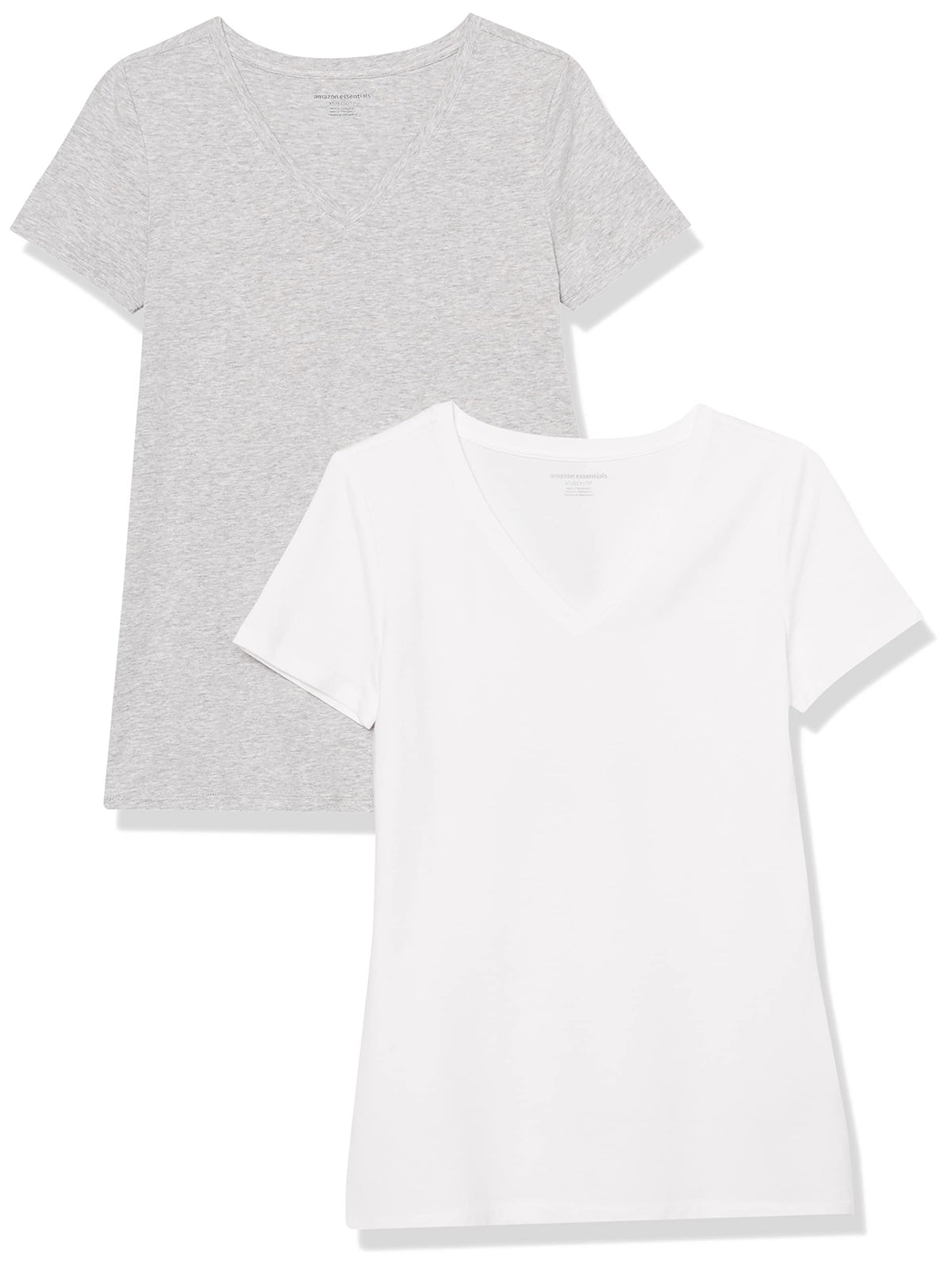 Amazon Essentials Women's Regular-Fit Short-Sleeve V-Neck T-Shirt, Multipacks