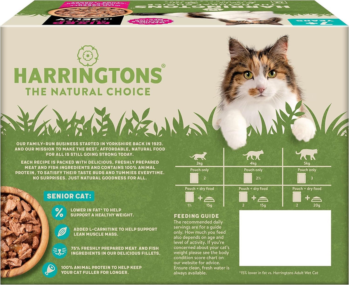 Harringtons Complete Wet Adult Cat Food Pouch Mixed in Jelly Pack 40x85g