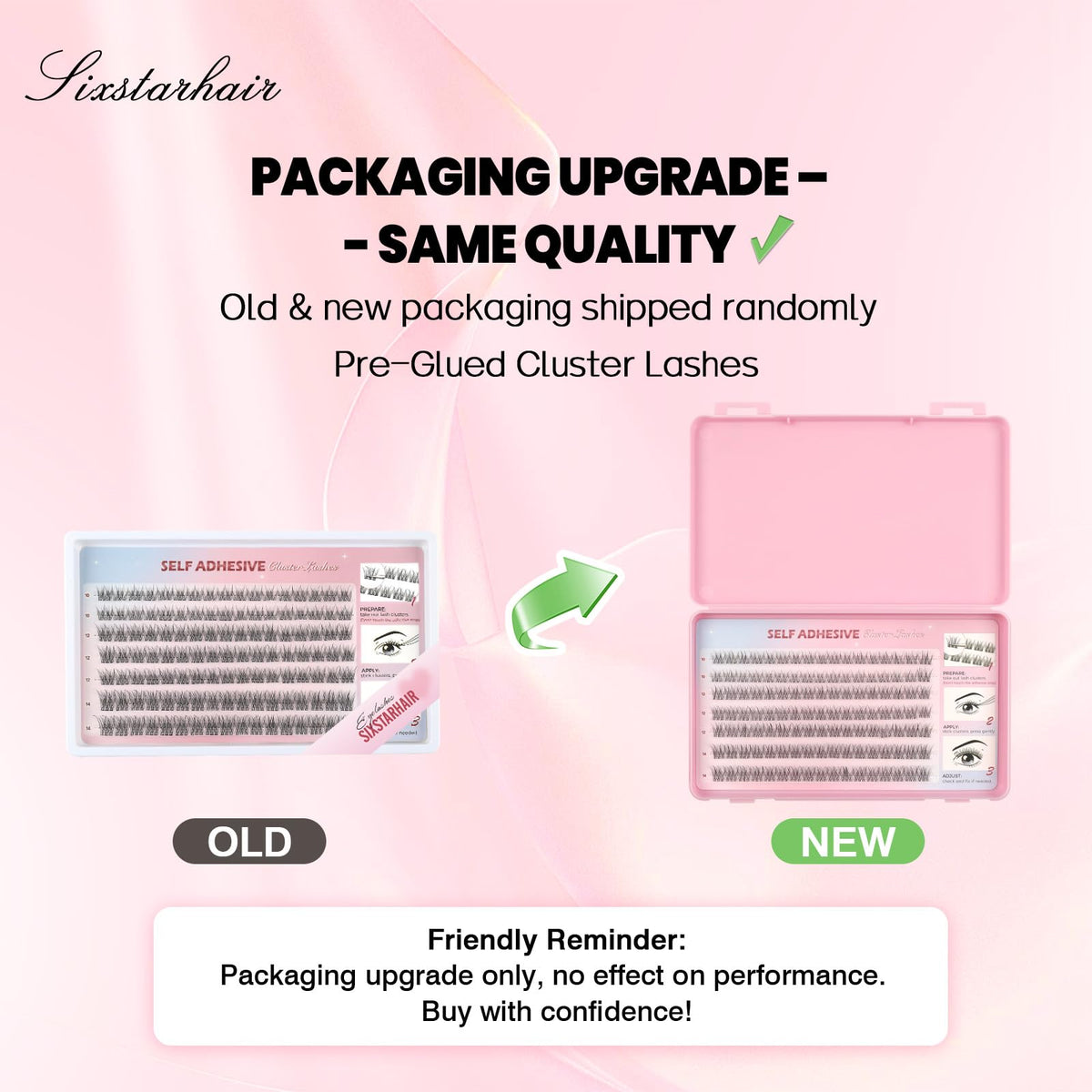 Sixstarhair Individual Eyelashes Kit Lash Clusters with Glue and Remover