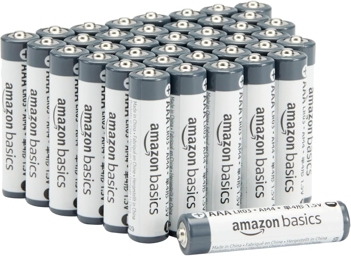 Amazon Basics 40-Pack AAA Alkaline Industrial Batteries, 1.5 Volt, 5-Year Shelf Life