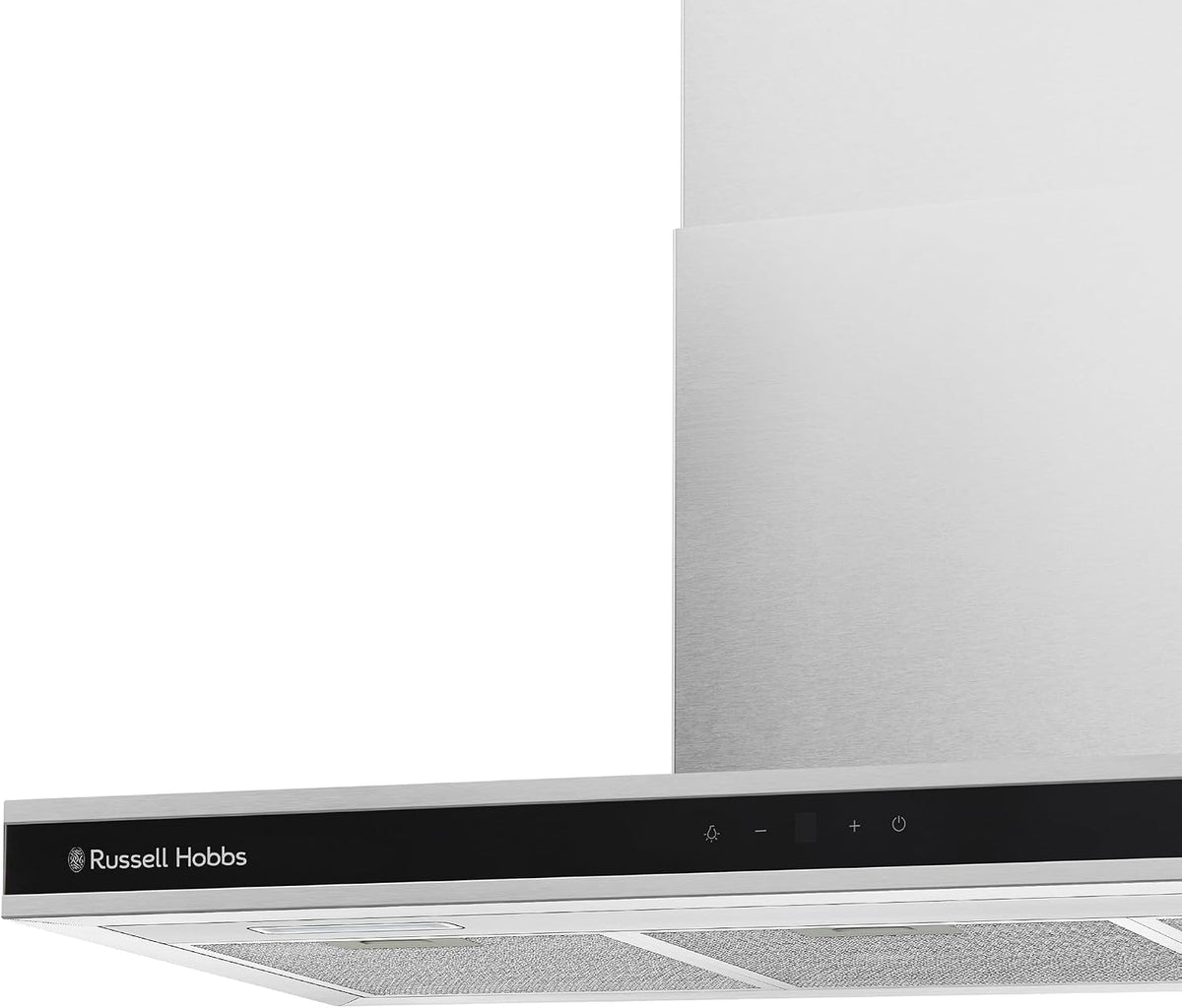 Russell Hobbs 90cm T-Shaped Cooker Hood in Stainless Steel with 3 Speed Settings, 3x Washable Aluminium Filters, Extraction or Recirculation, Boost Function, LED Lights A++ Energy Rating, RHGCH903SS