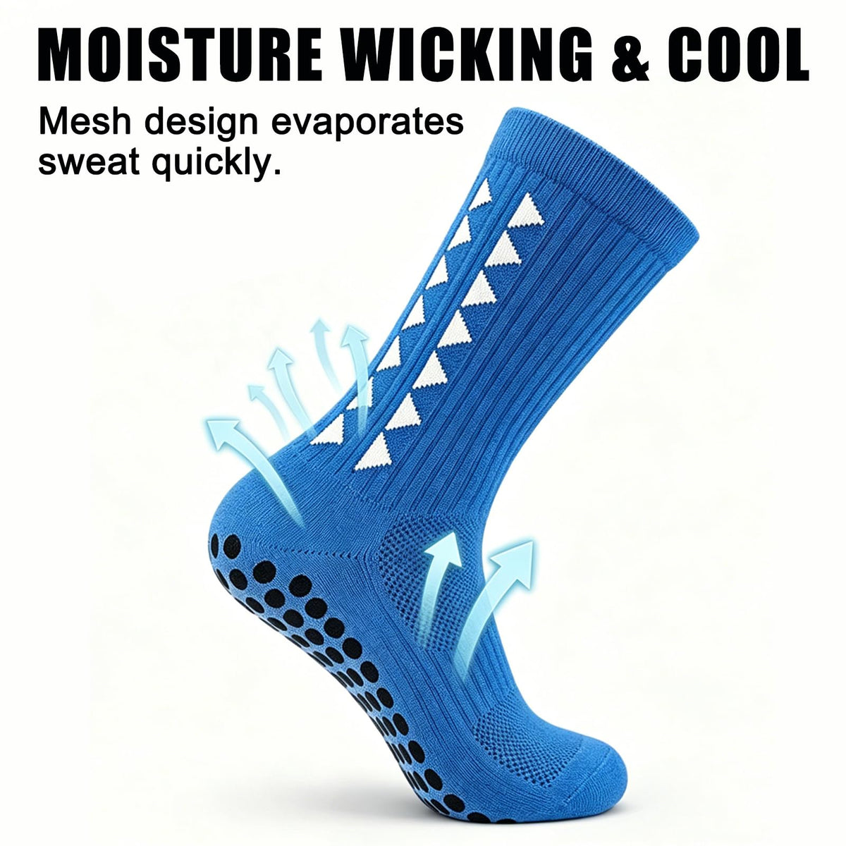 3 Pairs Non Slip Football Socks, Football Grip Socks for Men, Soccer Socks with Rubber Dots for Yoga Running Hiking