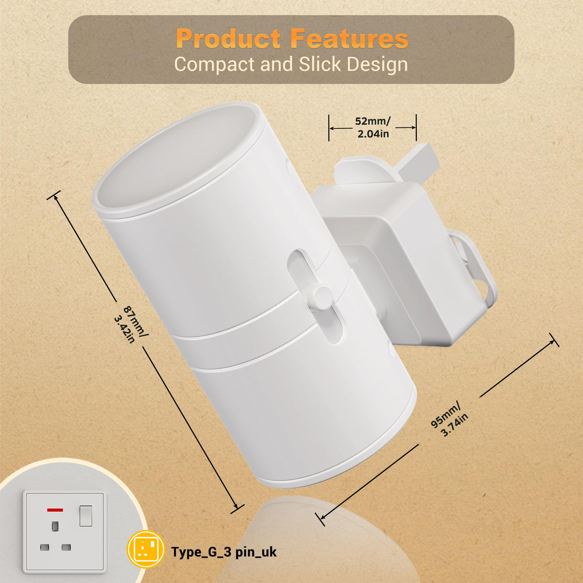 JandCase Night Light, Night Light Plug in Wall with Dusk to Dawn Sensor