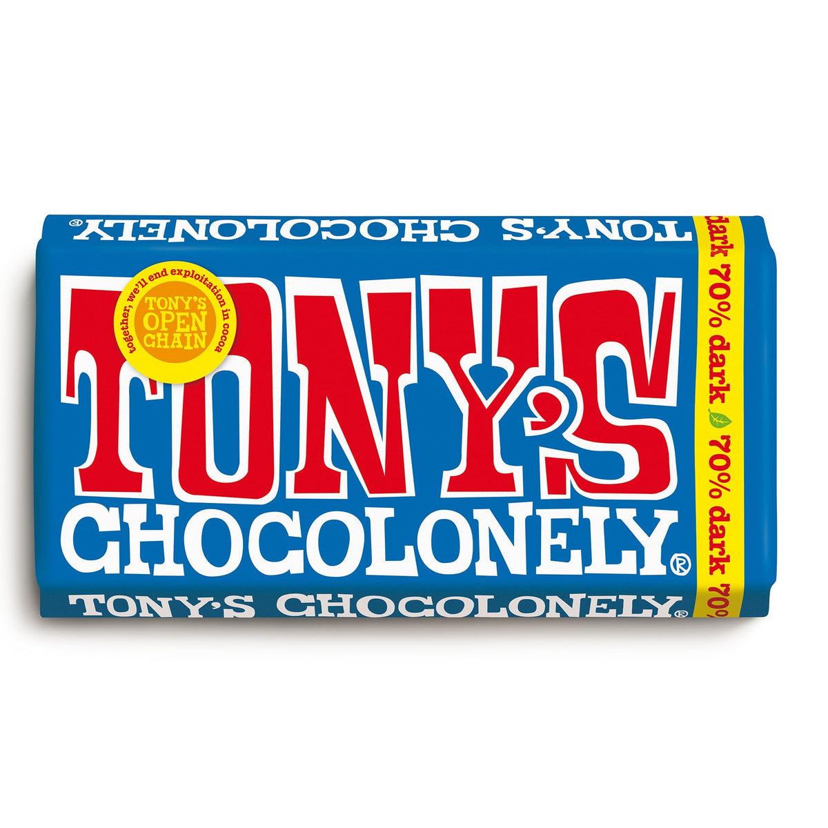 Tony's Chocolonely Milk Chocolate Bar - 180g Belgian Fairtrade Chocolate, Gift, 32% Cocoa, Vegetarian