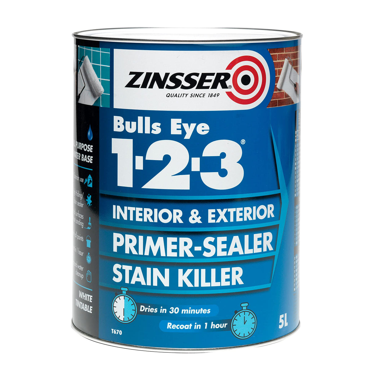 Zinsser Bulls Eye 1-2-3 - White - 500ml