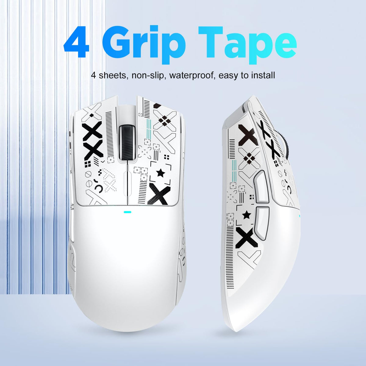 ATTACK SHARK X11 Gaming Mouse with Magnetic Charging Dock, PixArt PAW3311 Gaming Sensor, BT/2.4G Wireless/Wired Gaming Mouse with Mouse Grip Tape, 22000 DPI, Gamer Mice for Win11/Xbox/PS/Mac (Red)