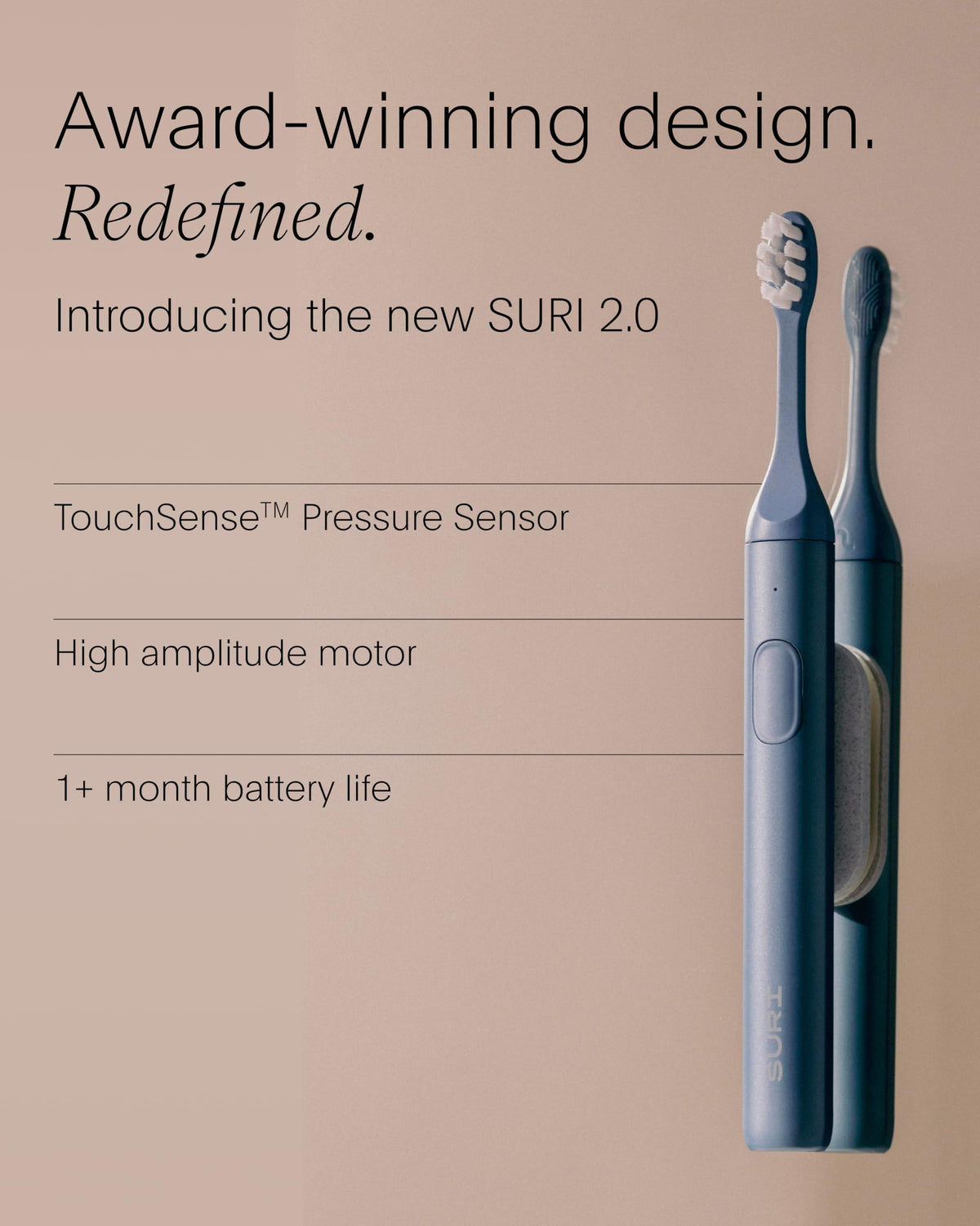 SURI Recyclable Electric Toothbrush Heads | Core & Pro Compatible | Long Lasting Replacement Heads | Pack of 3 | Winter Fern