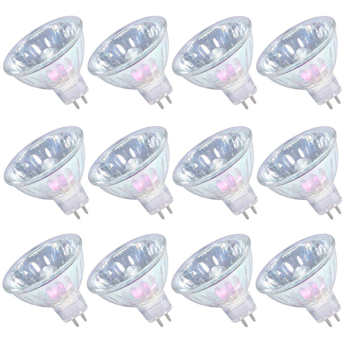 GMY 4000 Hours Lifetime MR16 Halogen Light Bulbs 50W 12V Dimmable Spotlights for Ceiling Light, 36° Beam Angle, 3000K Warm White, GU5.3 Base, Dichroic 6 Pack