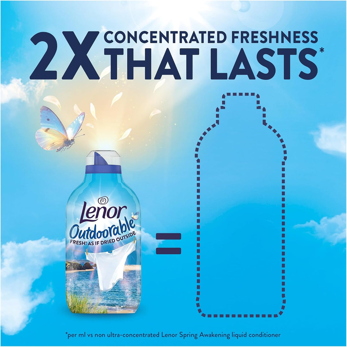Lenor Outdoorable Fabric Conditioner, 1.47L, Seabreeze Stroll