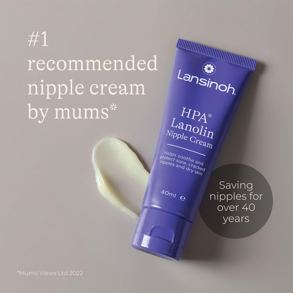 Lansinoh HPA Lanolin Nipple Cream - 40ml - 100% Natural Hypoallergenic