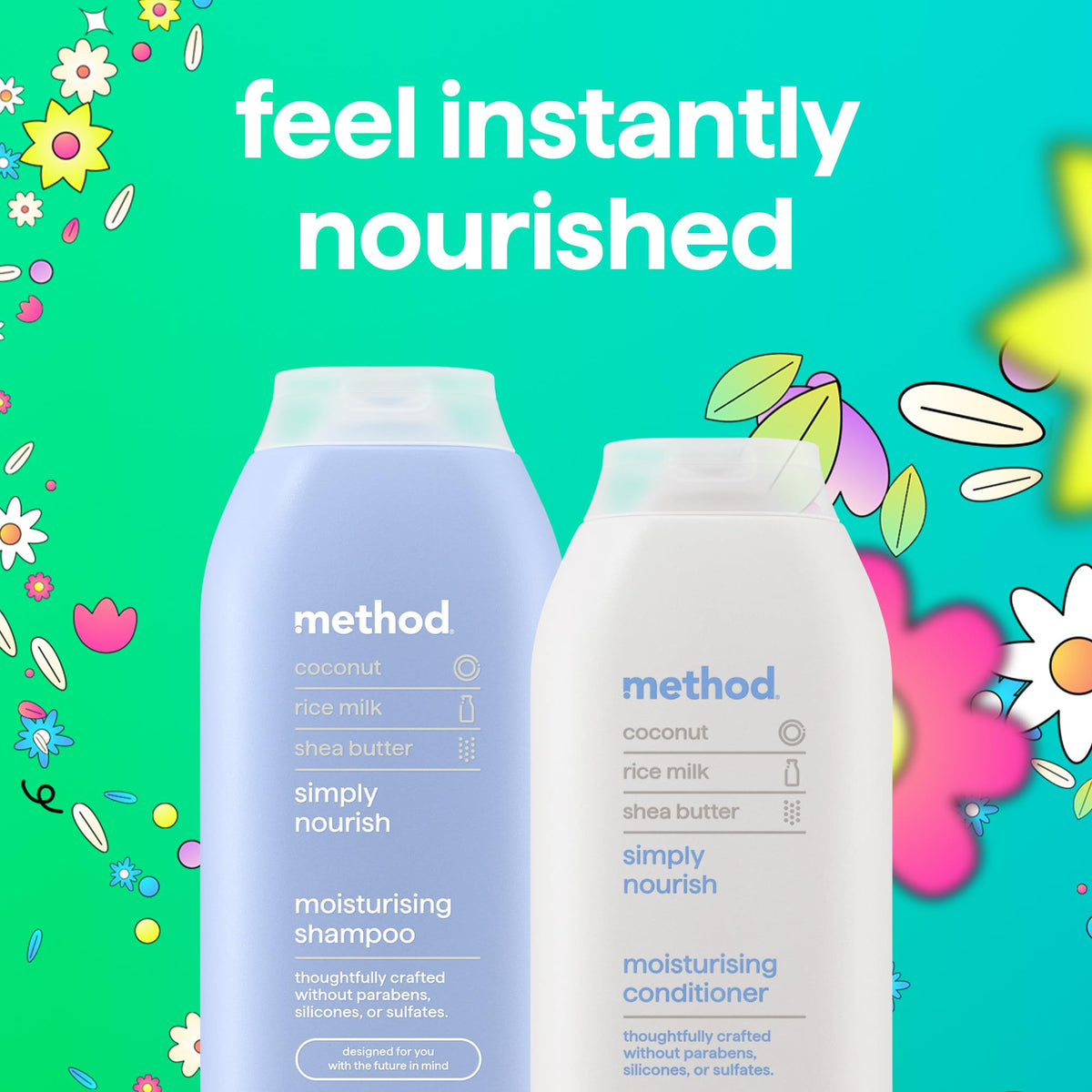 Method Daily Zen Shampoo, Cucumber & Green Tea, Sulphate Free, 350ml