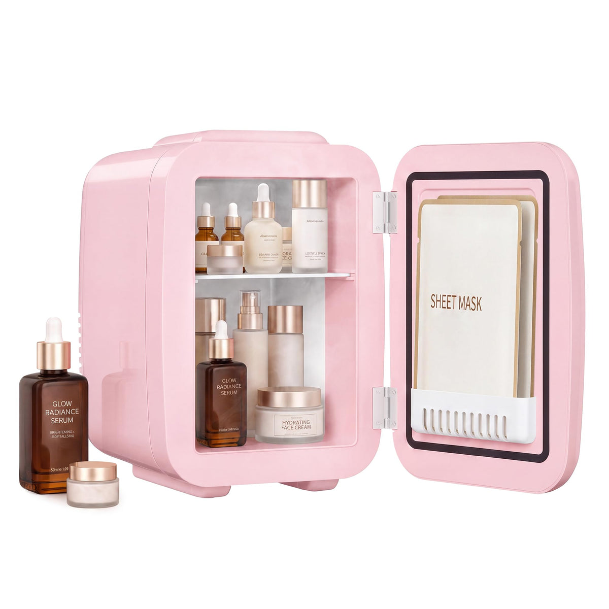 SONGMICS Mini Fridge 4L/6 Can, Portable Small Fridge Mini Cooler & Warmer