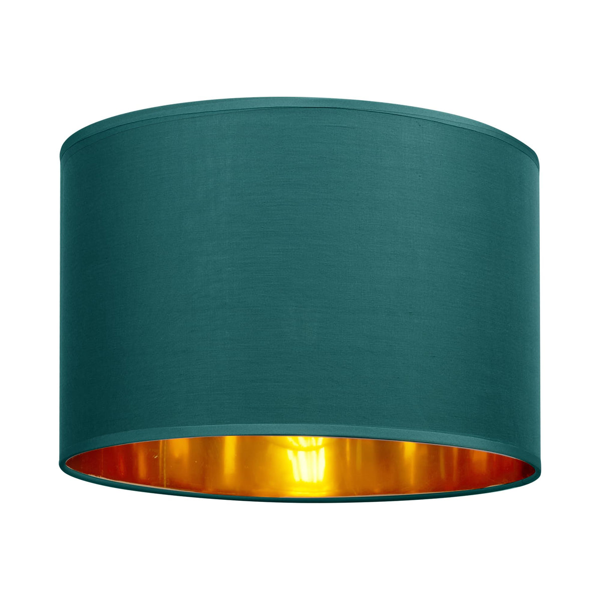 GIGGI Fabric Lamp Shades with Golden Inner Light Shade Ceiling – Modern Lampshades for Ceiling Lights, Lamp Shades for Table Lamps, Floor Lamps, Living Room, Bedroom, Home Décor (Green, 12")